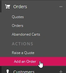 VB Media - Add manual order