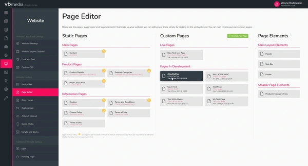 V3 Page List